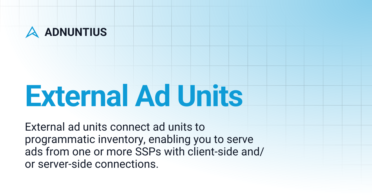 External Ad Units | ADNUNTIUS